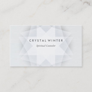 Modern Geometric Star Bright Light Business Card
