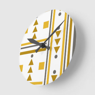 Modern Geometric Style Round Clock