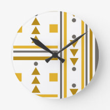 Modern Geometric Style Round Clock