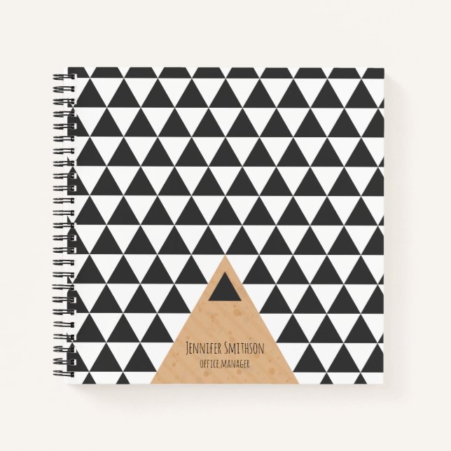 Modern Geometric Style Spiral Notebook (Front)