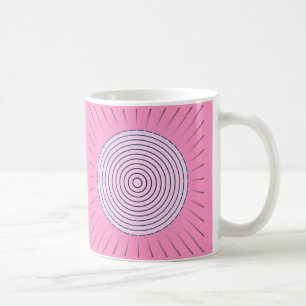 Modern Geometric Sunburst - Shades of Pink Coffee Mug