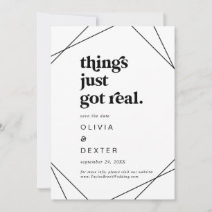 Modern Geometric Things Just Got Real Save The Date