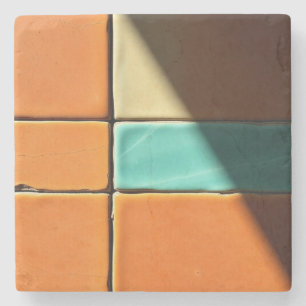 Modern Geometric Tile Pattern Design Stone Coaster