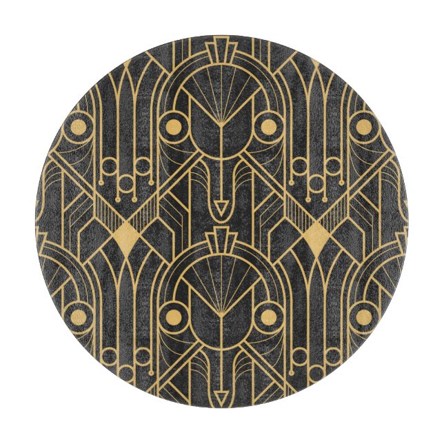 Modern Geometric Tiles Art Deco Cutting Board (Front)