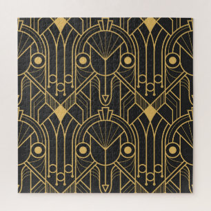 Modern Geometric Tiles Art Deco Jigsaw Puzzle