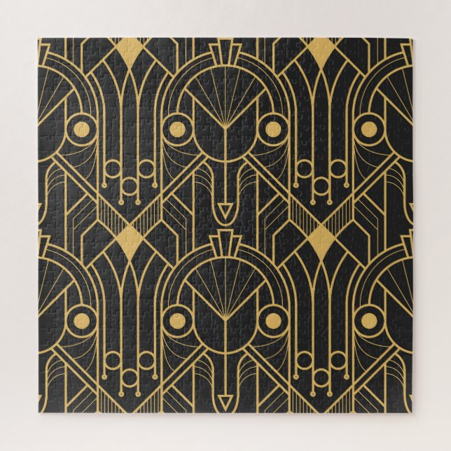 Modern Geometric Tiles Art Deco Jigsaw Puzzle (Vertical)