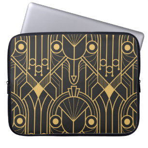 Modern Geometric Tiles Art Deco Laptop Sleeve