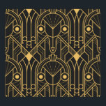 Modern Geometric Tiles Art Deco Poster<br><div class="desc">Vintage modern geometric tiles pattern. Abstract art deco seamless luxury background.
Vintage meets modern in geometric luxury. Art Deco dreams realised.
Modern geometric tiles,  abstract luxury. Vintage art deco touch.
deco,  background,  pattern,  abstract,  illustration,  texture,  decor,  fashion,  vintage,  gold,  white,  retro,  line,  seamless,  geometric,  luxury,  fabric,  ornament,  modern,  shape</div>