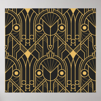 Modern Geometric Tiles Art Deco Poster