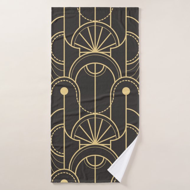 Modern geometric tiles pattern bath towel (Bath Towel)