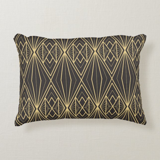 Modern geometric tiles pattern decorative cushion (Front)