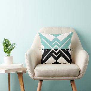 Modern geometric trendy colour block minimalist cushion