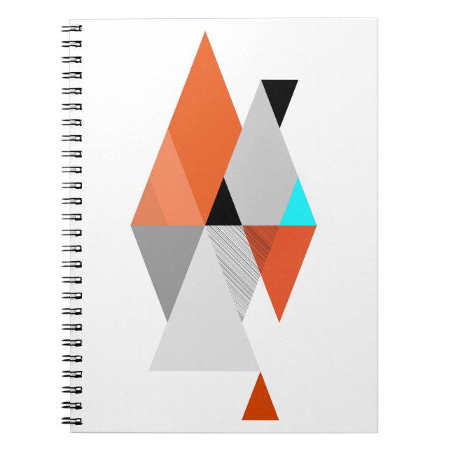 Modern Geometric Triangle Abstract Art Notebook (Front)