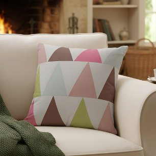 Modern geometric triangle pattern cushion