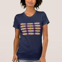 Modern Geometric Triangle Pattern in Pink and Gold