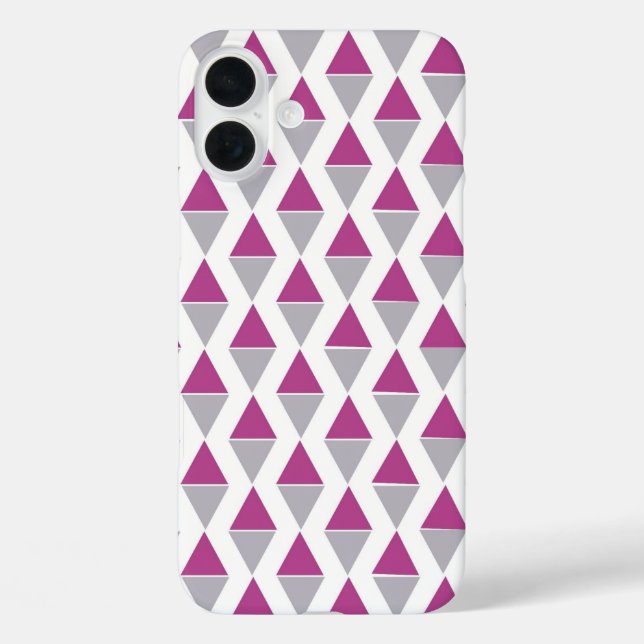 Modern Geometric Triangle Pattern iPhone Case (Back)