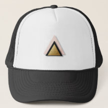 Modern Geometric Triangle Trucker Hat – Minimalist