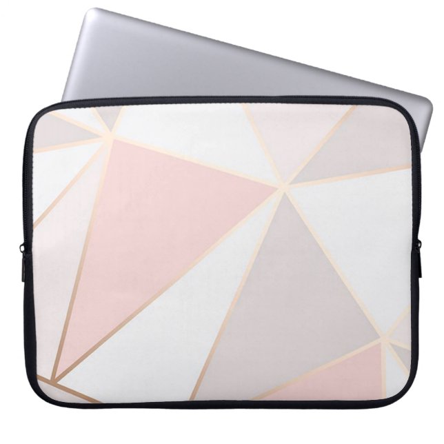 Modern Geometric Triangles Laptop Sleeve (Front)