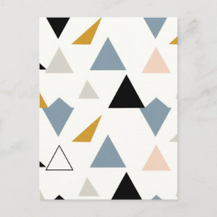 Modern Geometric Triangles Pattern Postcard