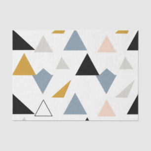 Modern Geometric Triangles Pattern Tissue Paper