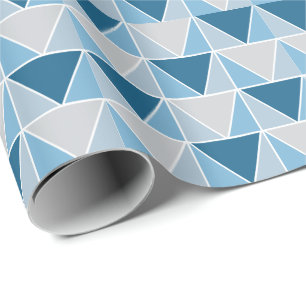 Modern Geometric Triangles Pattern Wrapping Paper
