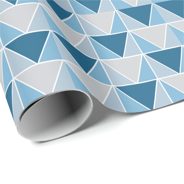 Modern Geometric Triangles Pattern Wrapping Paper (Roll Corner)