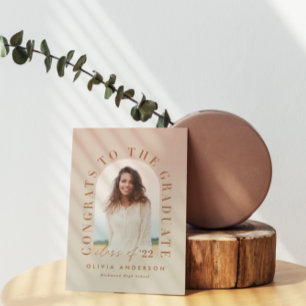 Modern geometric typography photo arch graduation