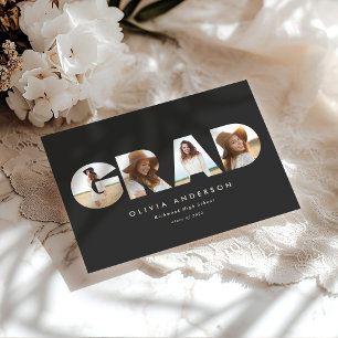 Modern geometric typography photo arch graduation