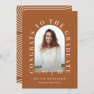 Modern geometric typography photo arch  graduation