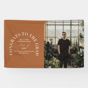 Modern geometric typography photo arch graduation  banner