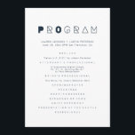 Modern   Geometric Typography Wedding Program<br><div class="desc">Composed of simple and contrasting sized sans serif and geometric typography. All against a backdrop of pure white. These elements are simple,  fun,   and modern.

This is designed by White Paper Birch Co. exclusive for Zazzle.

Available here:
http://www.zazzle.com/whitepaperbirch</div>