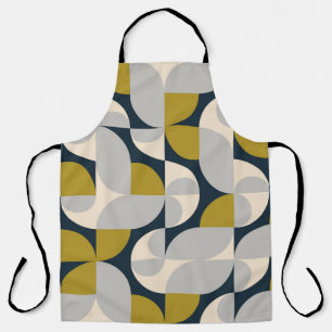 Modern Geometric Vintage Retro Background Apron