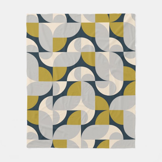 Modern Geometric Vintage Retro Background Fleece Blanket (Front)