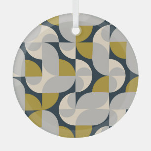 Modern Geometric Vintage Retro Background Glass Tree Decoration