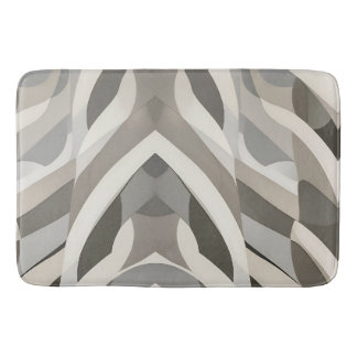 Modern Geometric Wave Patterned Bath Mat