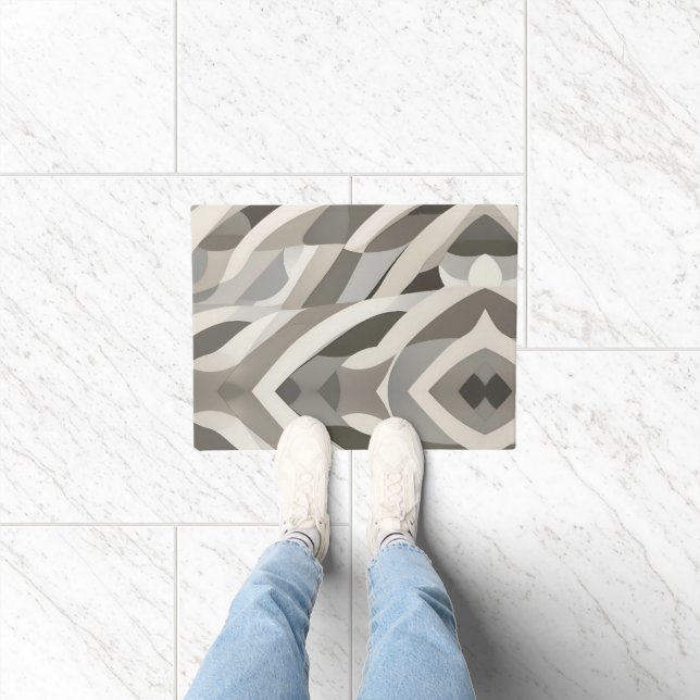 Modern Geometric Wave Patterned  Doormat (Indoor)