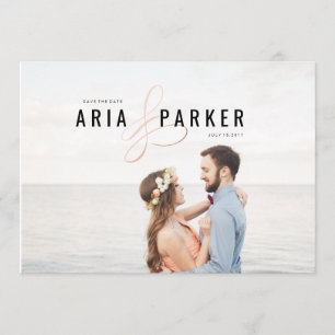 Modern Geometric Wedding Save the Dates Date