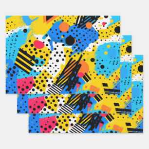 Modern Geometric Wrapping Paper Sheet