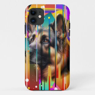 Modern Geometrical Dog iPhone 11 Case