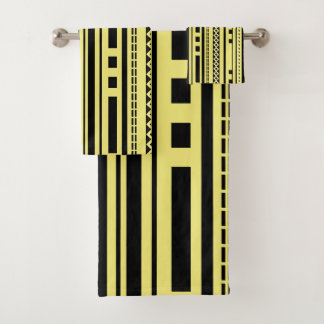 Modern Geometrics with Solid Background Towel