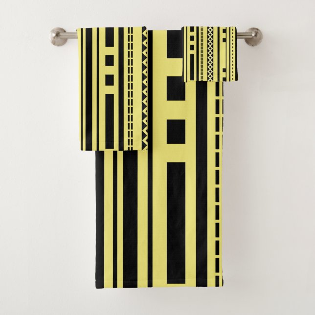 Modern Geometrics with Solid Background Towel (Insitu)