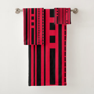 Modern Geometrics with Solid Background Towel