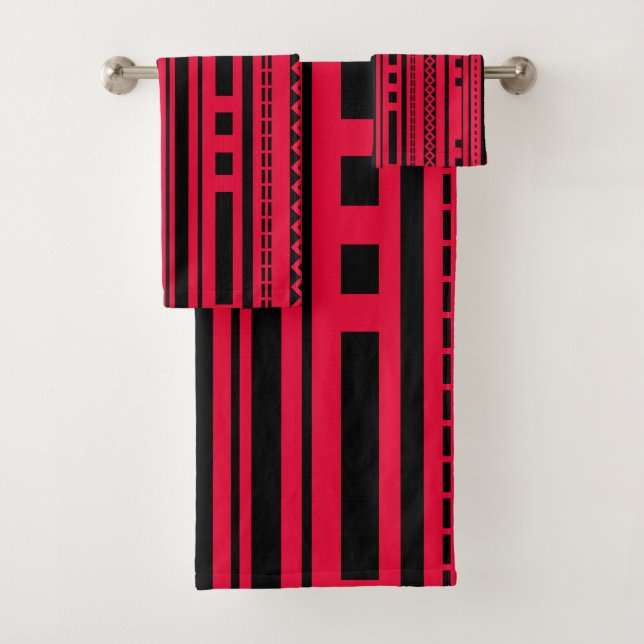 Modern Geometrics with Solid Background Towel (Insitu)