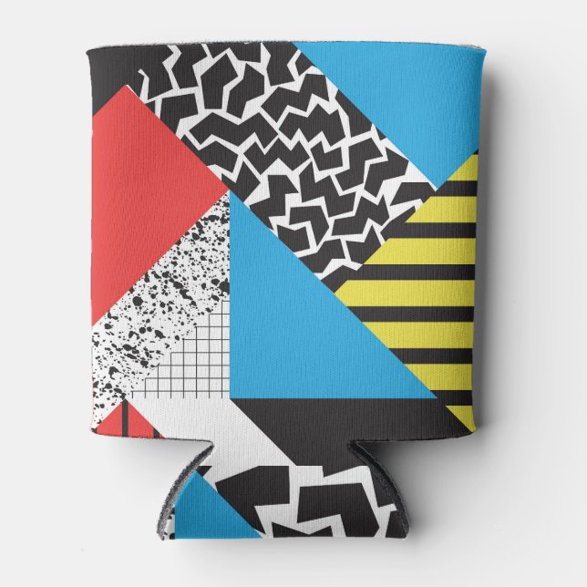 Modern Geometry: Abstract Seamless Style Can Cooler (Front)