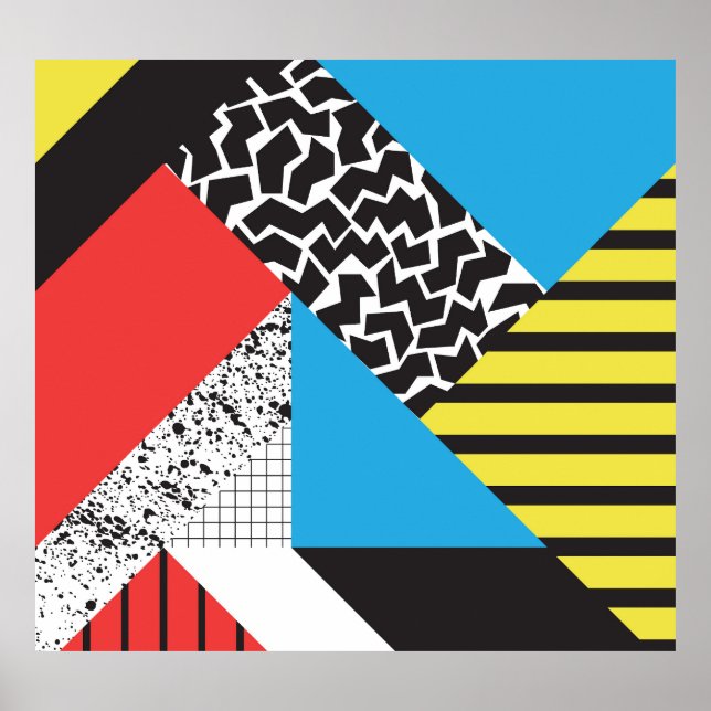 Modern Geometry: Abstract Seamless Style Poster (Front)