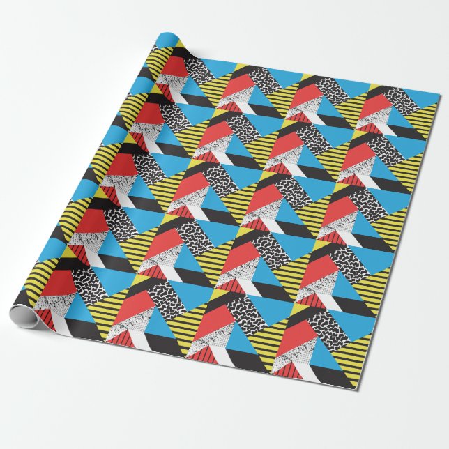 Modern Geometry: Abstract Seamless Style Wrapping Paper (Unrolled)