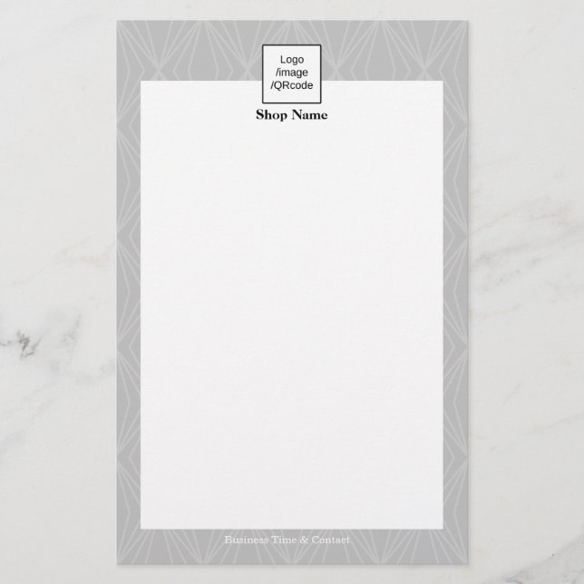Modern Geometry Pattern Grey Black Flyer (Front)