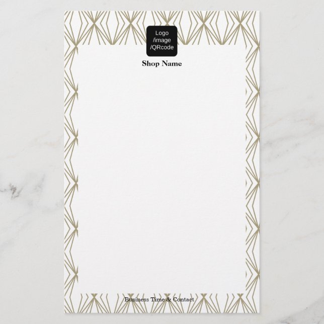 Modern Geometry Pattern Menu White (Front)