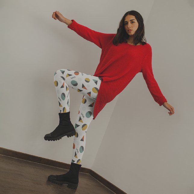 Modern Geometry Shapes Capri Leggings (Creator Uploaded)