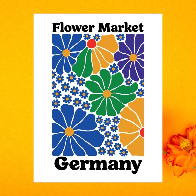Modern Germany Floral Flower Market Garden Meadow Postcard (Modern Germany Floral Flower Market Garden Meadow Postcard)